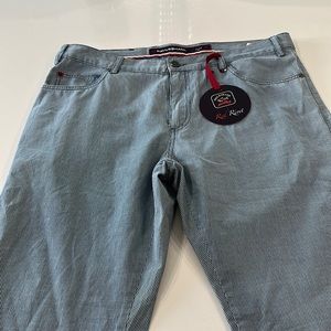 Paul & Shark light blue striped pants size 54